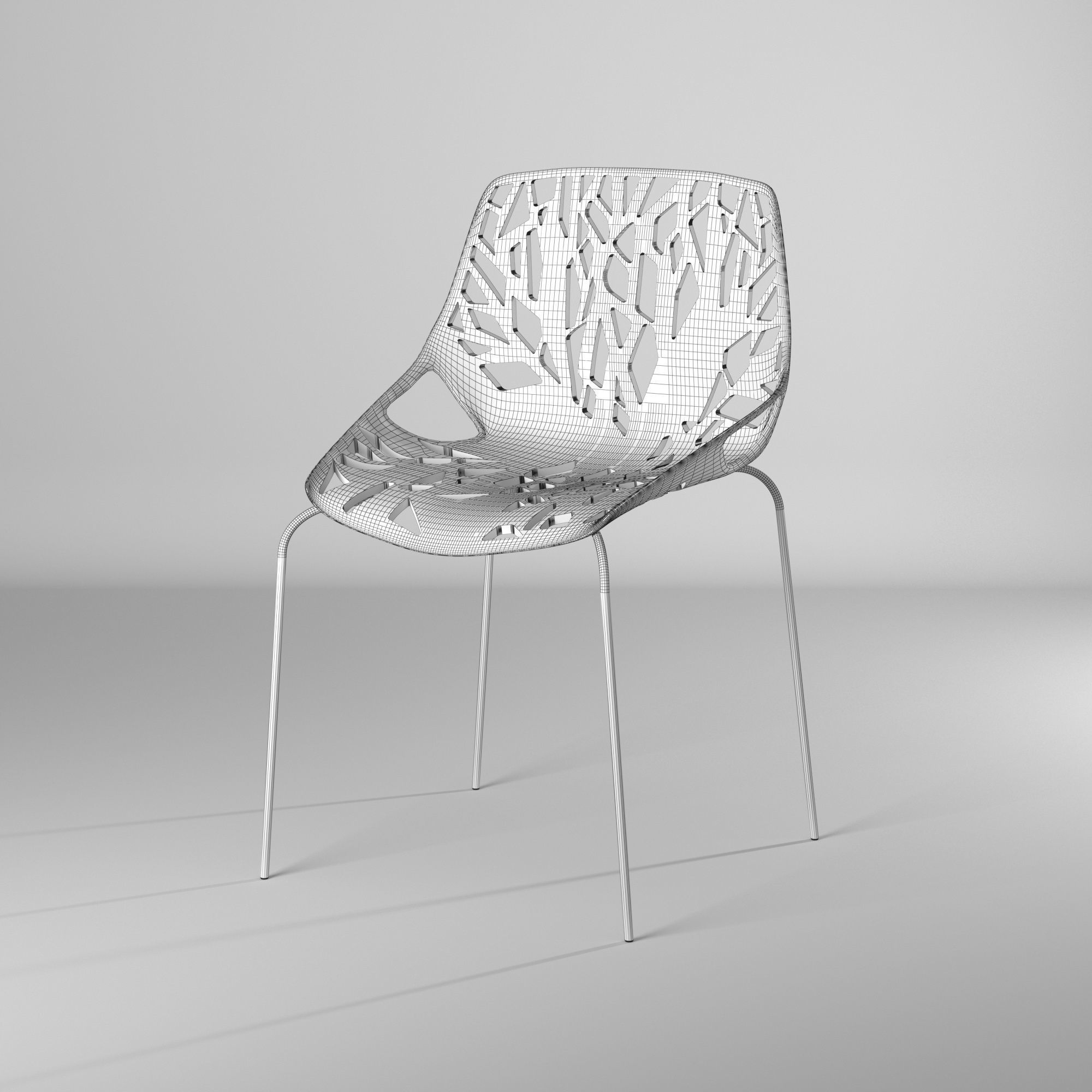 Silla con huecos - Holes Chair 3D model_7