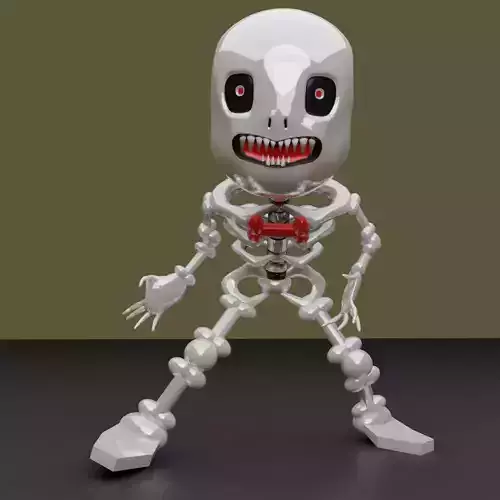 3d model character - cute skeleton skuul bone ghost HALLOWEEN