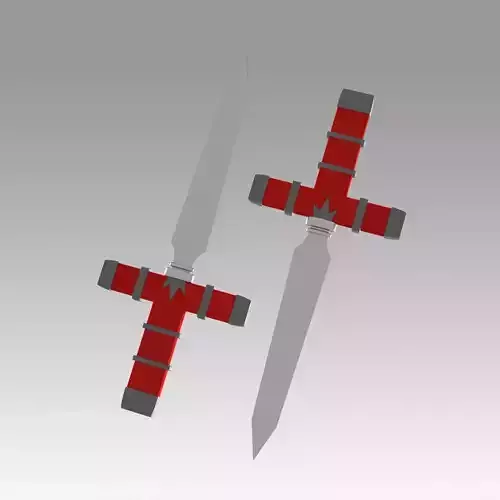 Togainu no Chi Rin Knife Cosplay Weapon Prop 3D print model