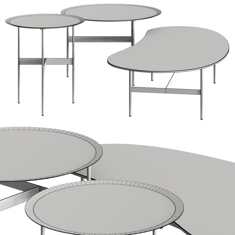 B and B Italia Formiche Coffee Tables 3D model_1