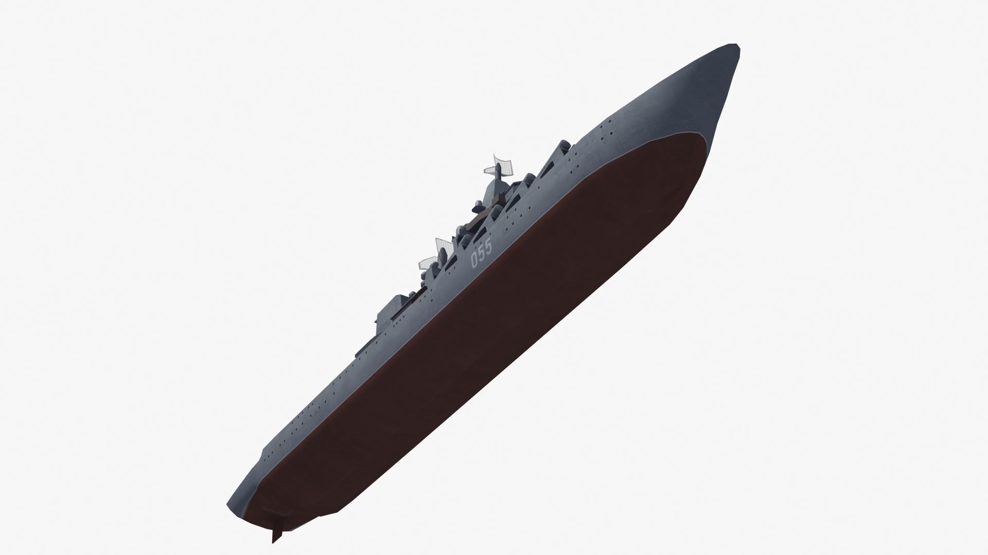 Slava Class Cruiser Low-poly 3D model_37