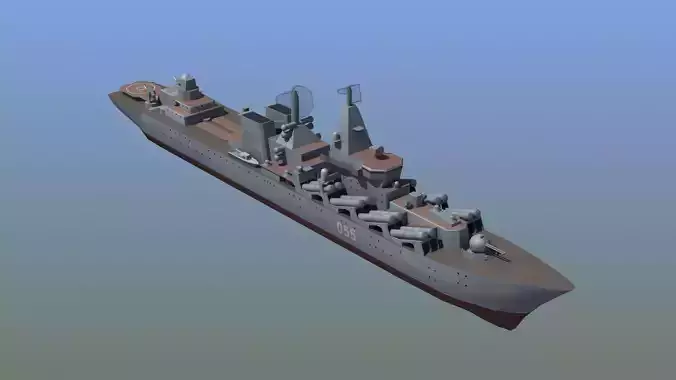 Slava Class Cruiser Low-poly 3D model