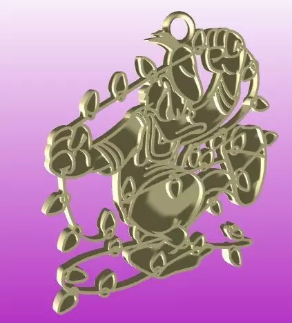 Donald Duck Christmas ornament 3D print model_0