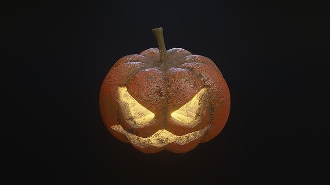 Jack-O-Lantern Low-poly 3D model