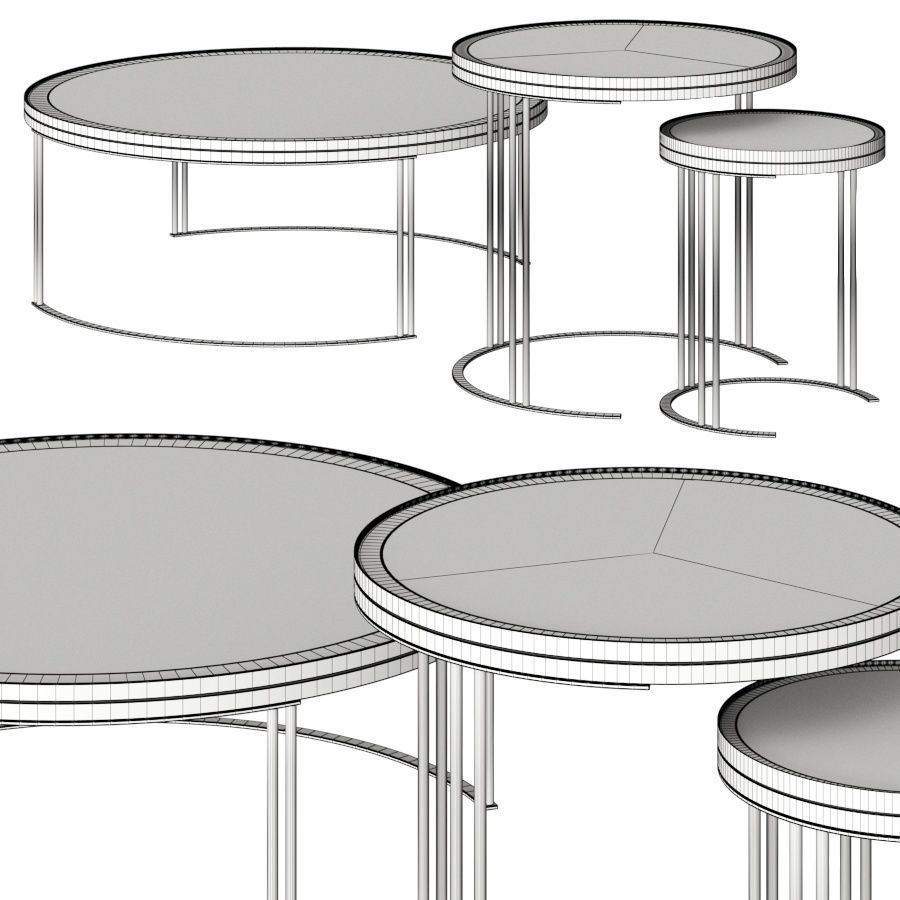 Arte Brotto Leonardo Coffee Tables 3D model_1