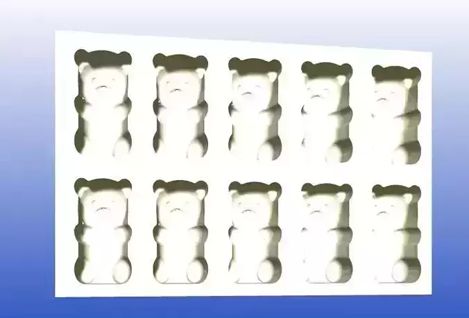 Gummy bear ice tray - Chocolate or Clay Mold