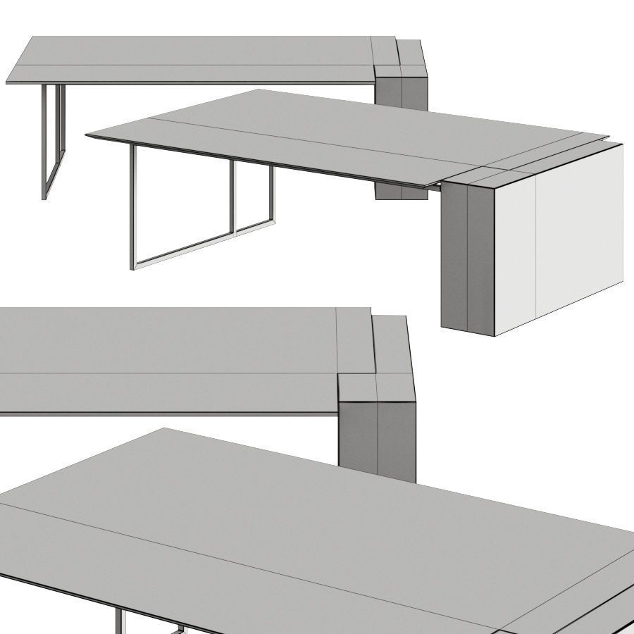 OAK Brera Coffee Tables 3D model_1