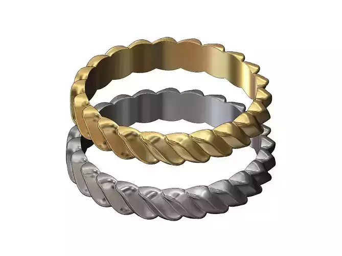 Twisted croissant braid band 3D print model
