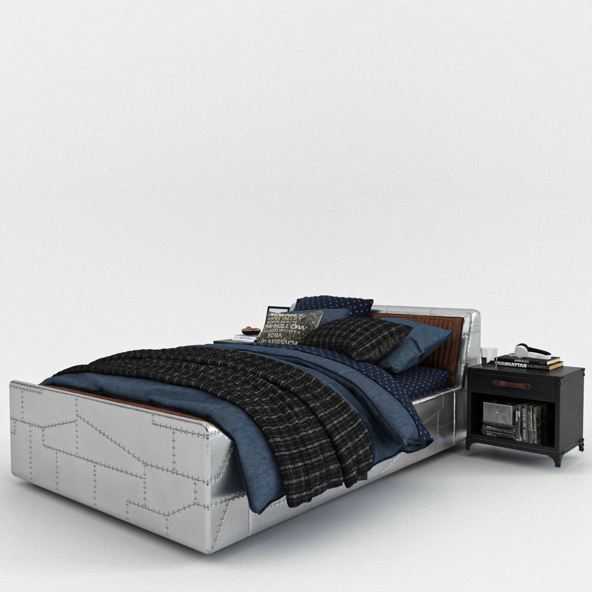 3D Aviator Storage Bed CGTrader