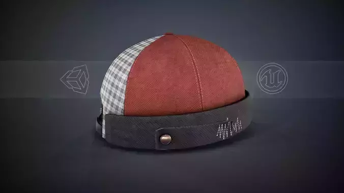 Red Jeans Brimless Cap