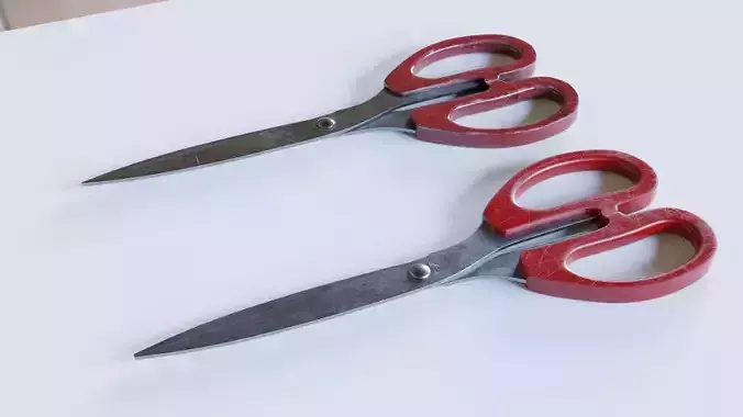 Scissors pair of on table