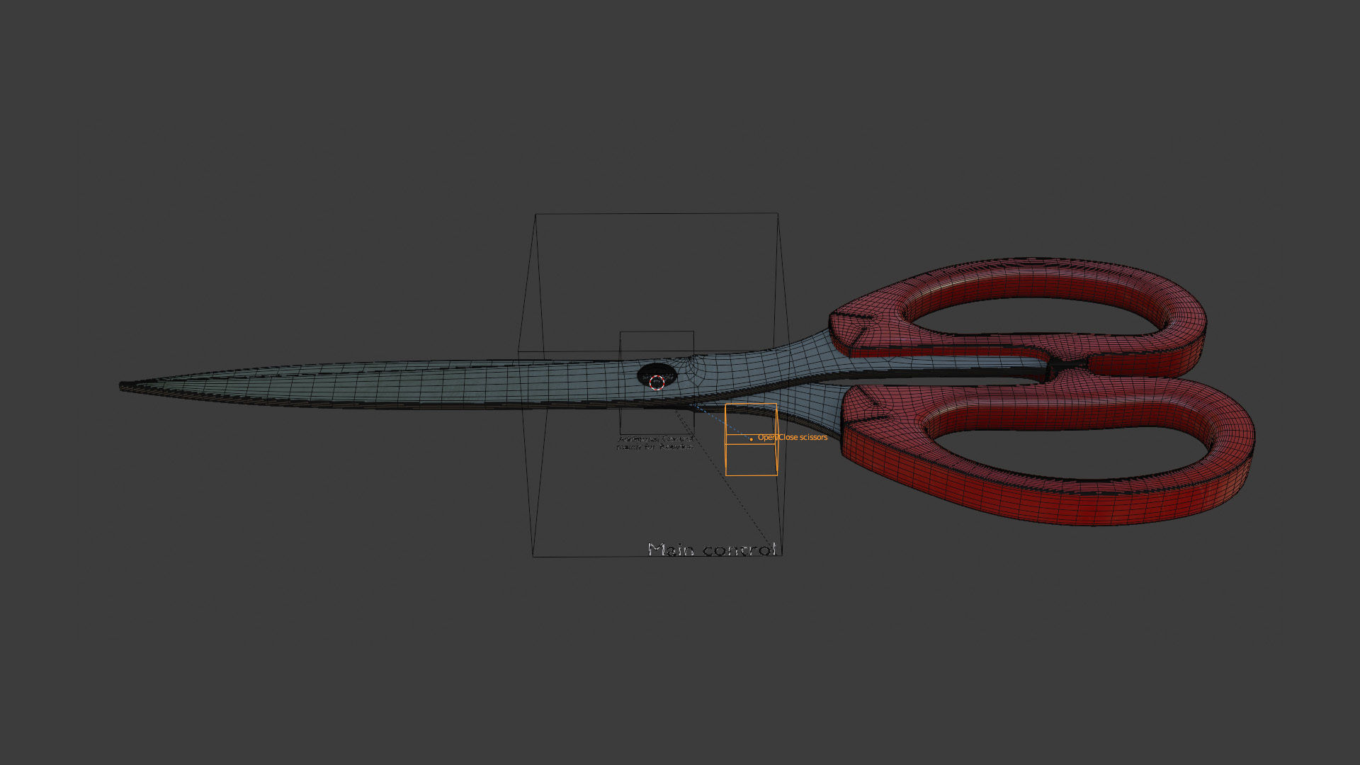 Scissors pair of on table Free 3D model_9