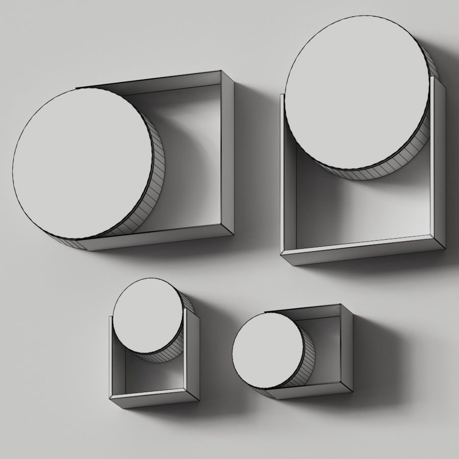 Rexa Design Pois Mirrors 3D model_1