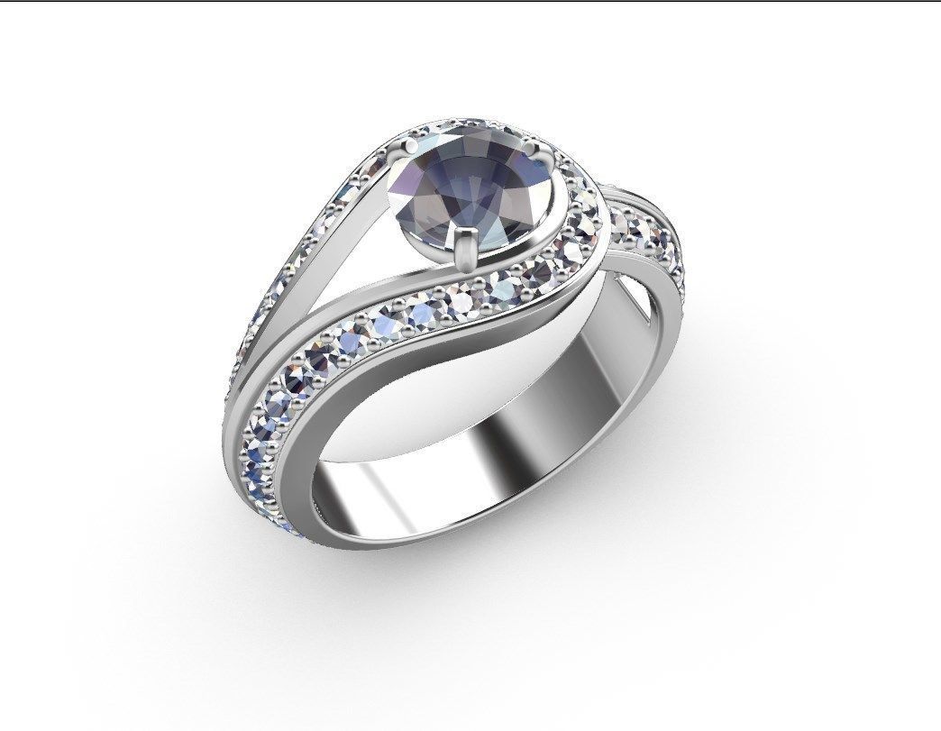 Women Classic Ring Media Design Render Files-CC112 3D model_23
