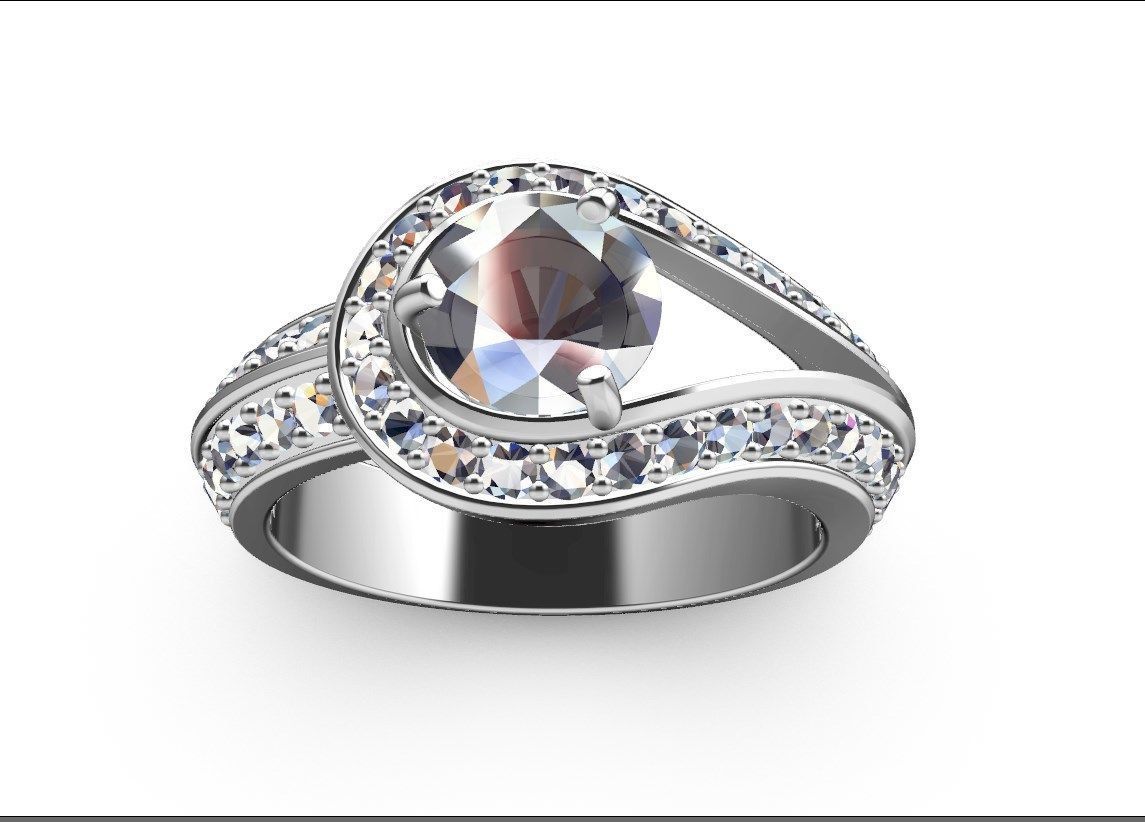 Women Classic Ring Media Design Render Files-CC112 3D model_18