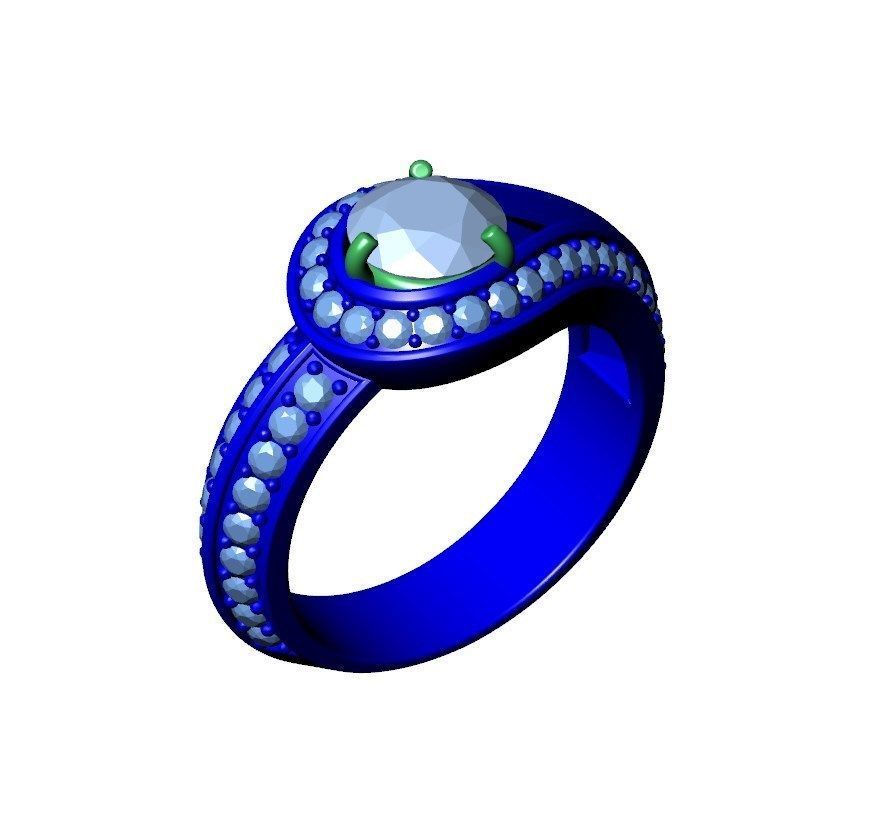 Women Classic Ring Media Design Render Files-CC112 3D model_15