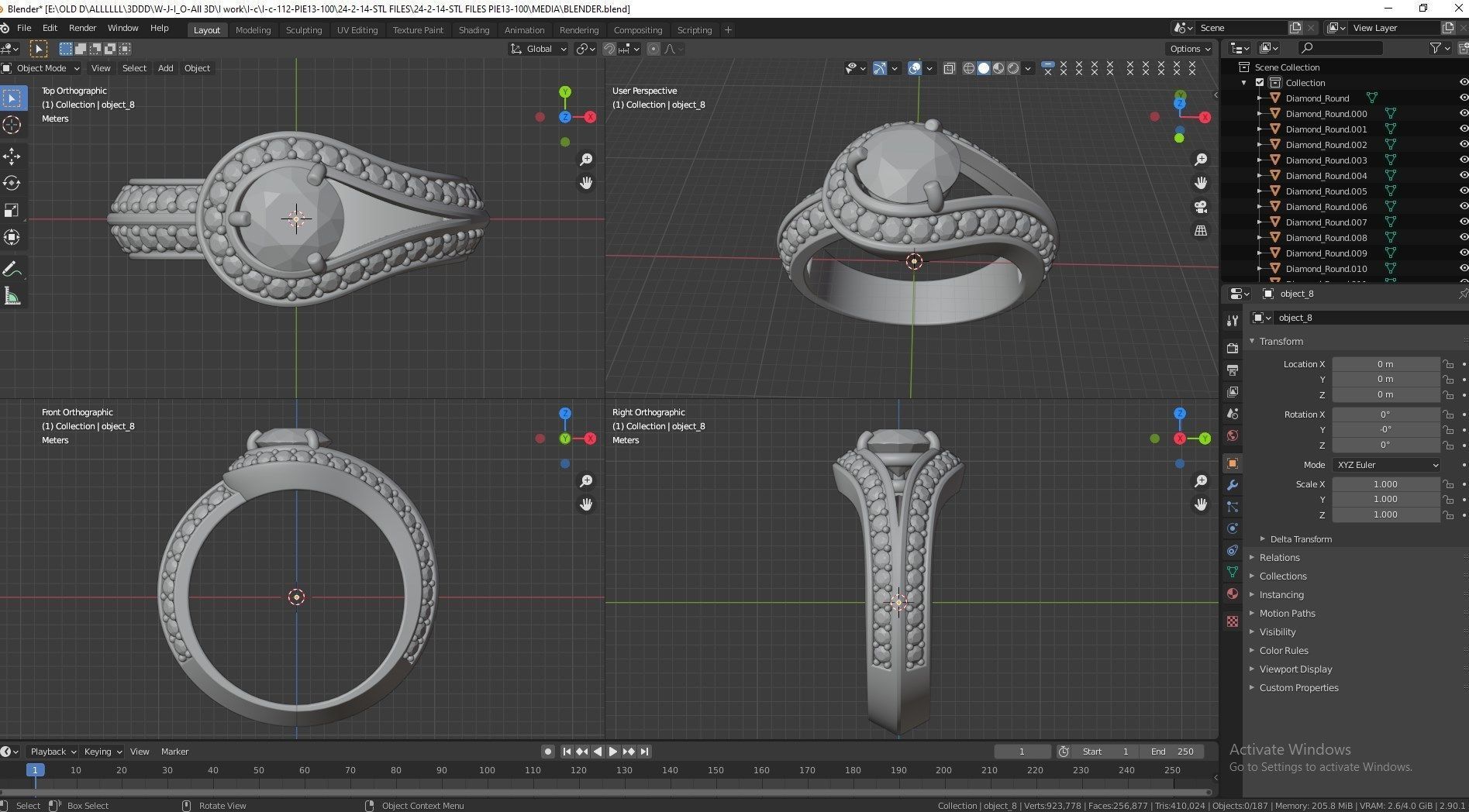 Women Classic Ring Media Design Render Files-CC112 3D model_28