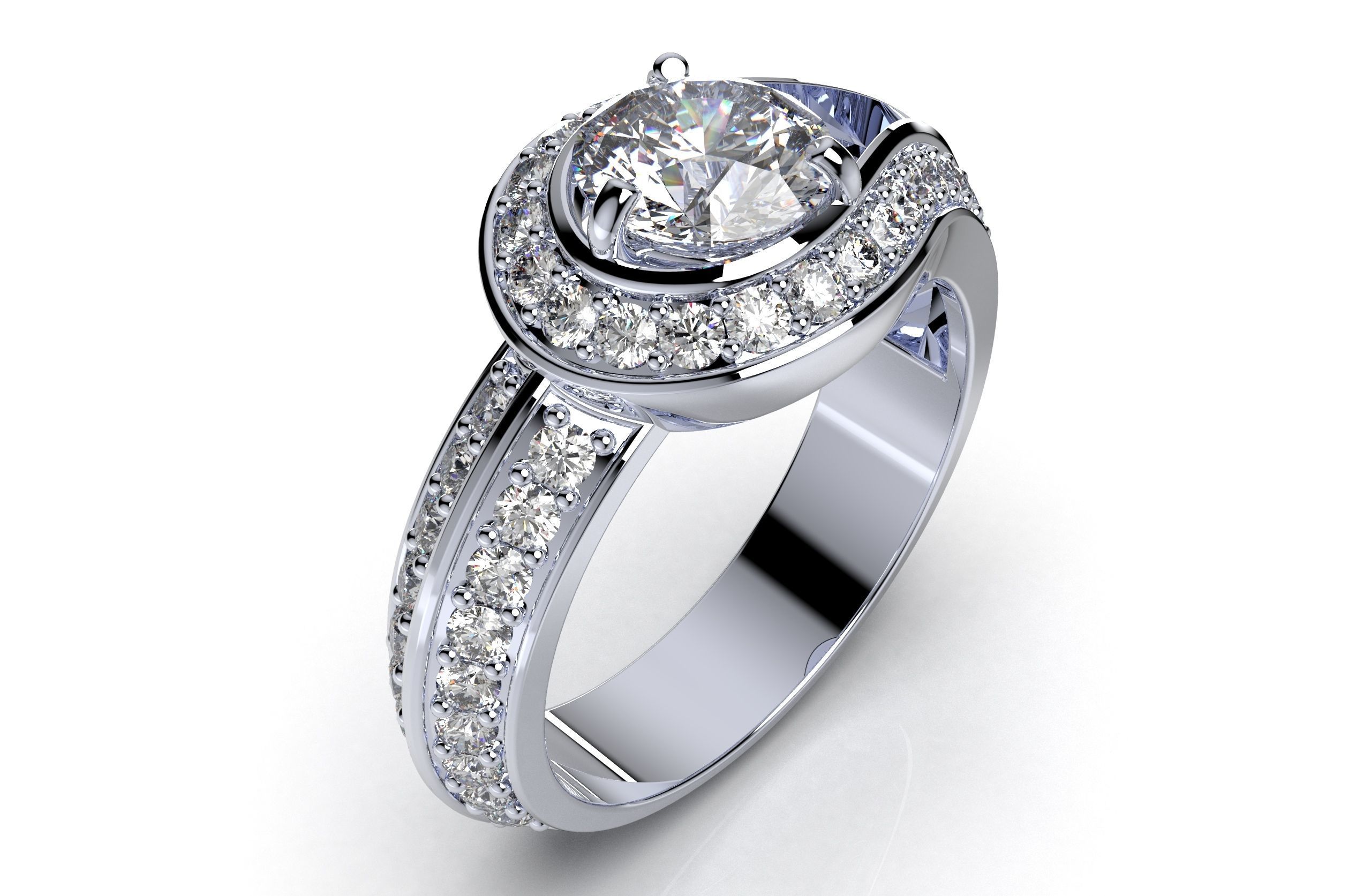 Women Classic Ring Media Design Render Files-CC112 3D model_4
