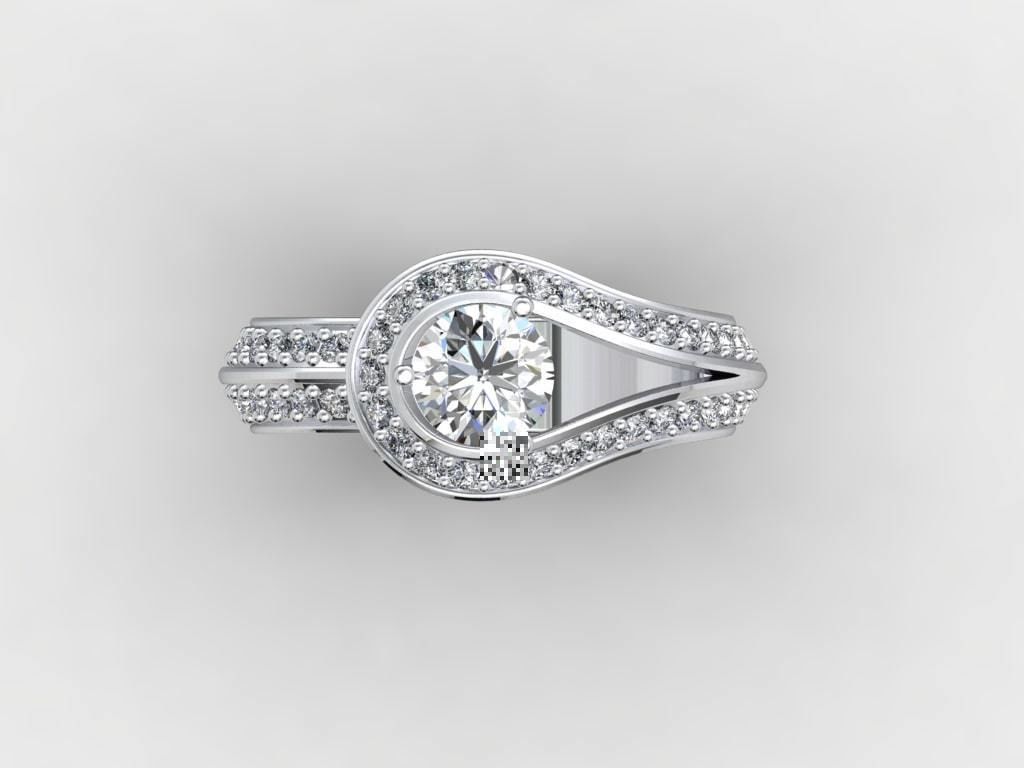 Women Classic Ring Media Design Render Files-CC112 3D model_5