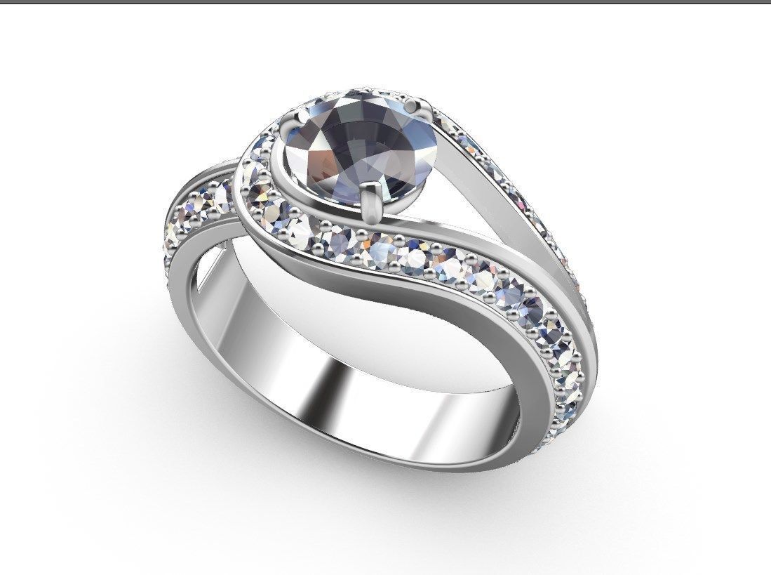 Women Classic Ring Media Design Render Files-CC112 3D model_20