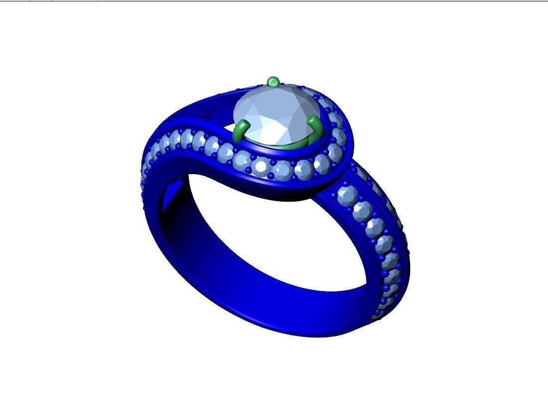 Women Classic Ring Media Design Render Files-CC112 3D model_13