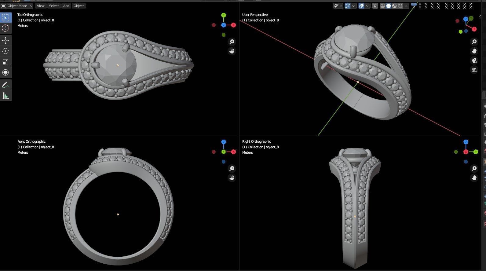 Women Classic Ring Media Design Render Files-CC112 3D model_29