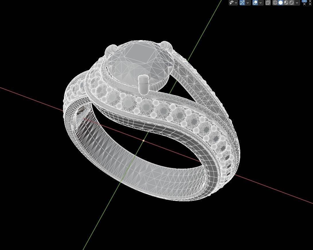 Women Classic Ring Media Design Render Files-CC112 3D model_30