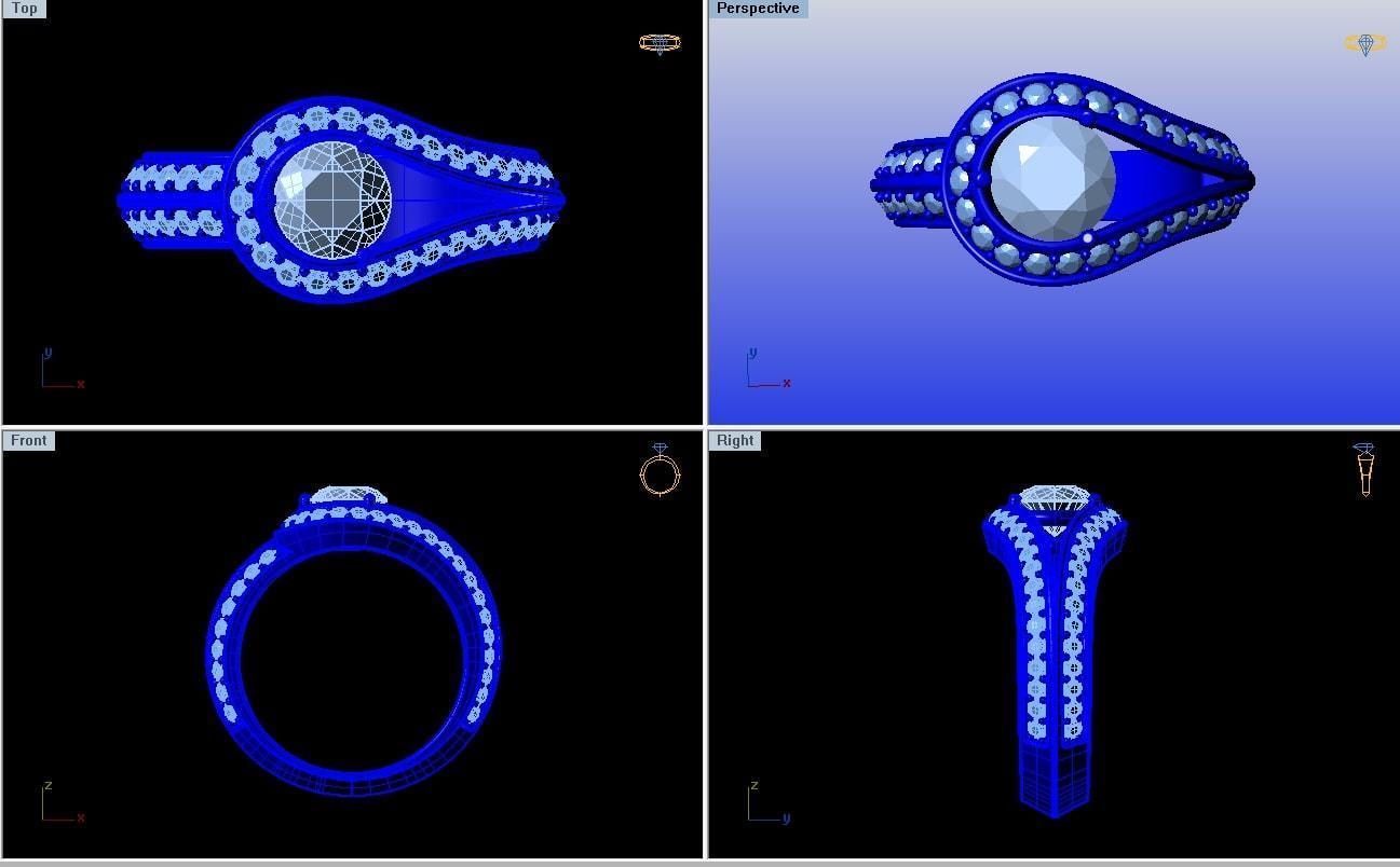 Women Classic Ring Media Design Render Files-CC112 3D model_7