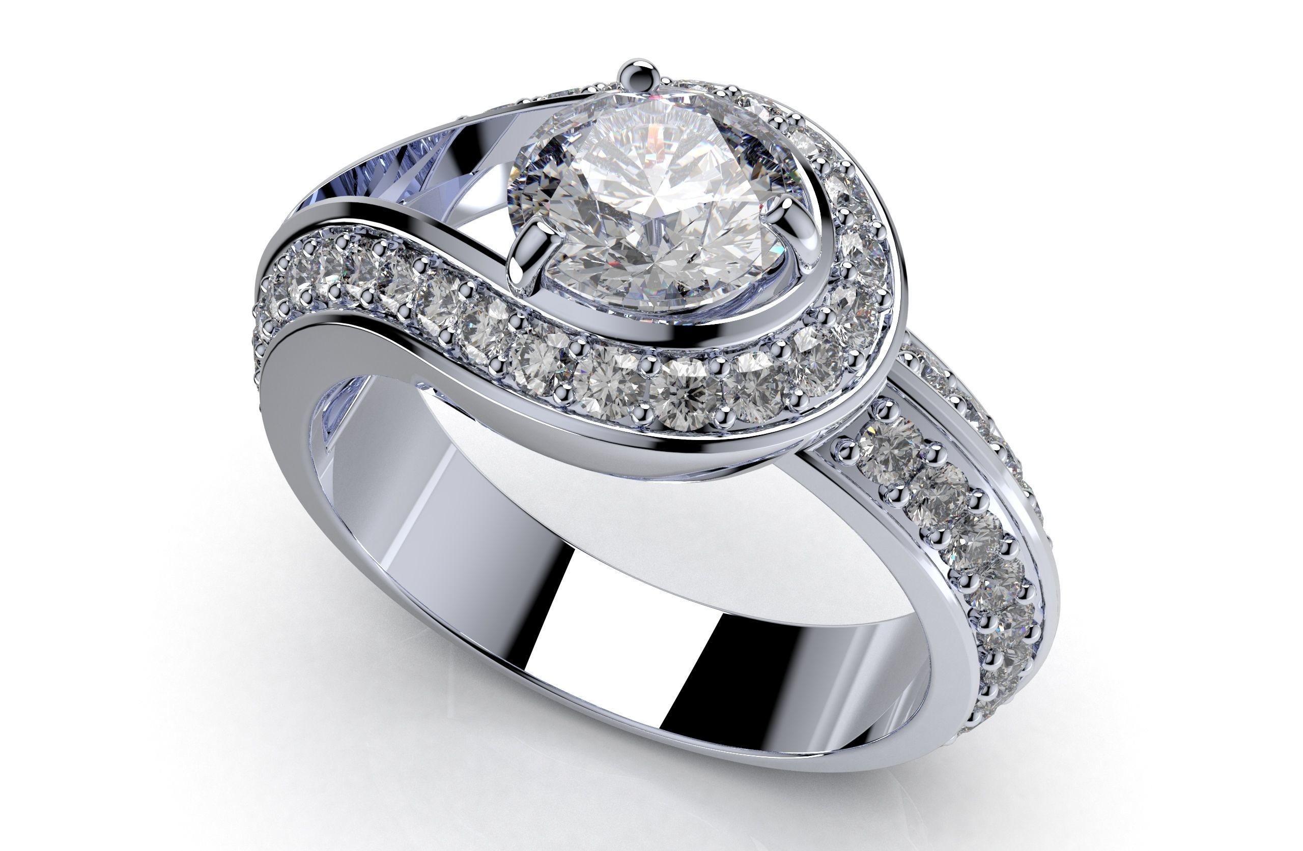 Women Classic Ring Media Design Render Files-CC112 3D model_3
