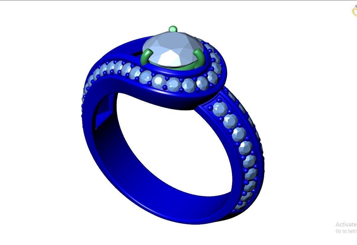 Women Classic Ring Media Design Render Files-CC112 3D model_17