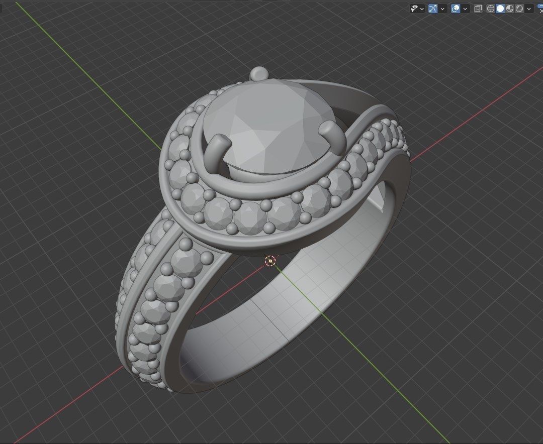 Women Classic Ring Media Design Render Files-CC112 3D model_27