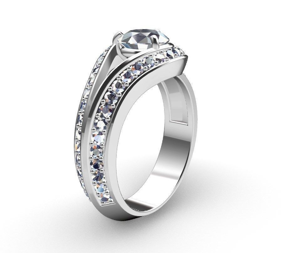 Women Classic Ring Media Design Render Files-CC112 3D model_22