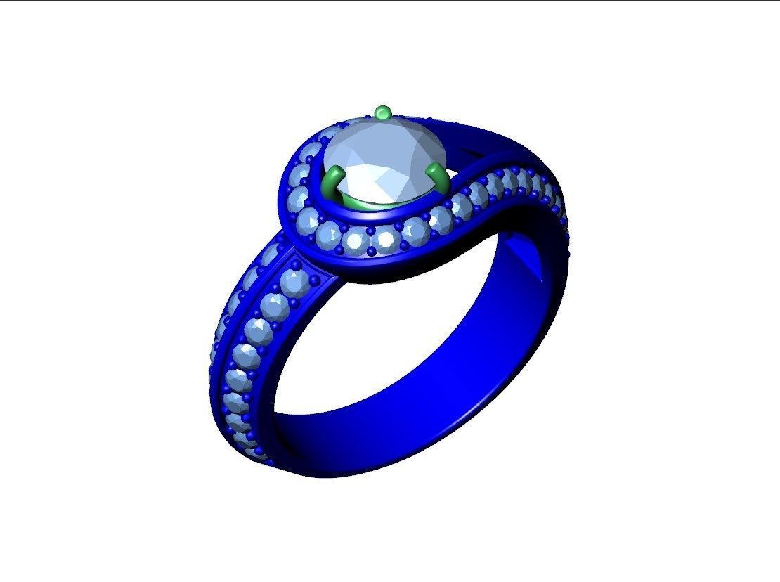 Women Classic Ring Media Design Render Files-CC112 3D model_14