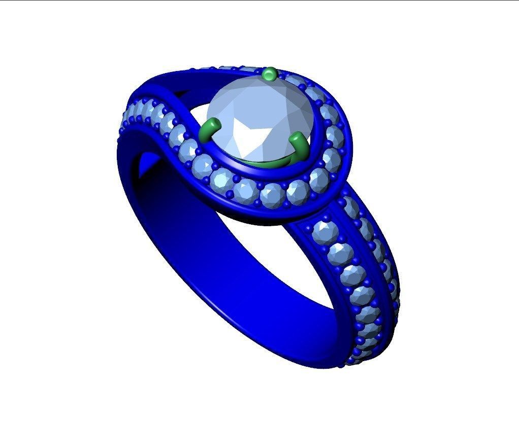 Women Classic Ring Media Design Render Files-CC112 3D model_16