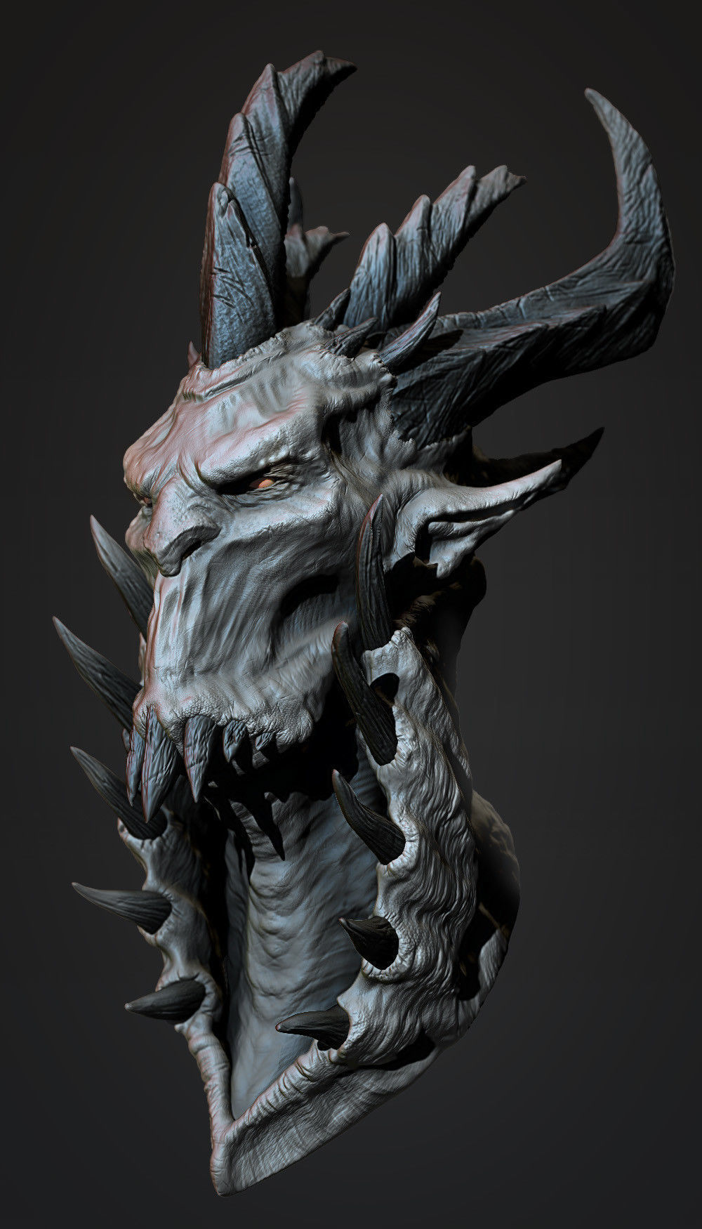 Demon bust 3D model_4