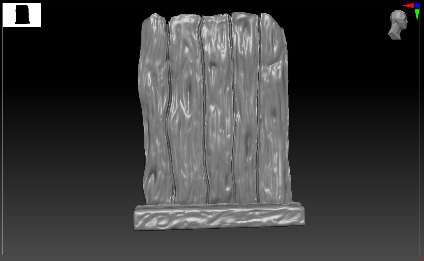 Wood Torture Wall 3D model_2