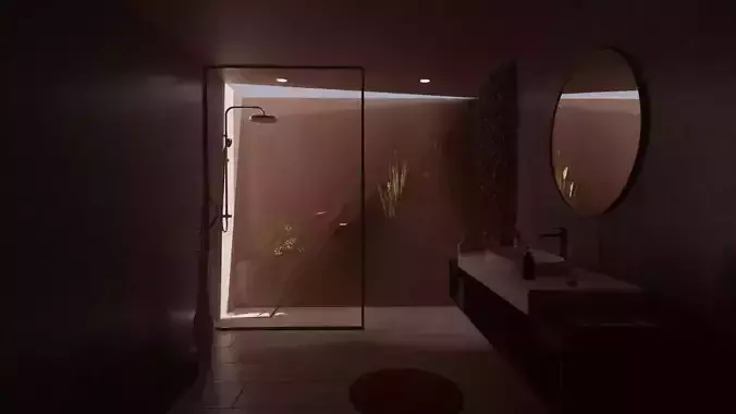 Bathroom modern in desert