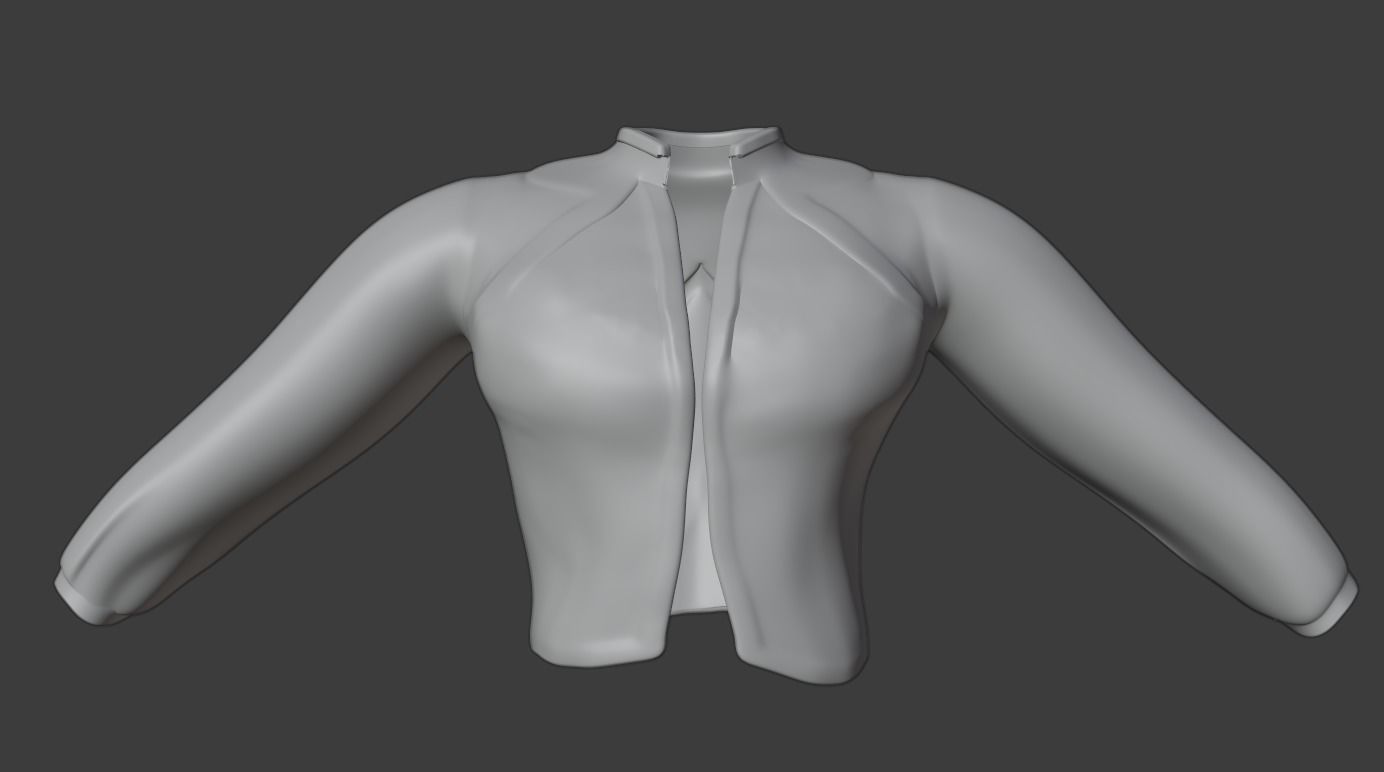 Futuristic Jacket Free low-poly 3D model_1