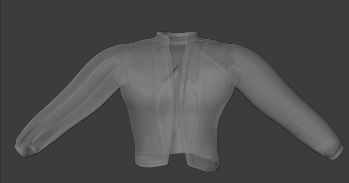 Futuristic Jacket Free low-poly 3D model_2