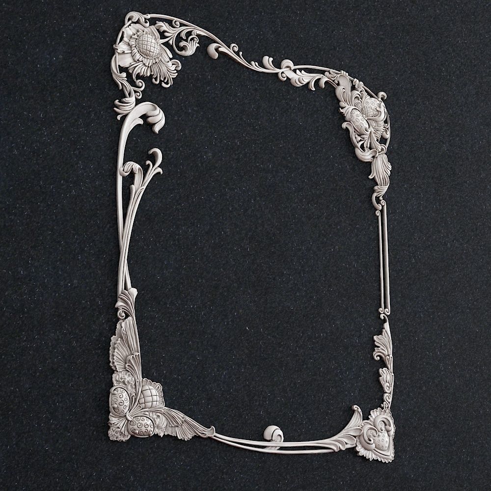 Mirror Picture frame 3D print model_1