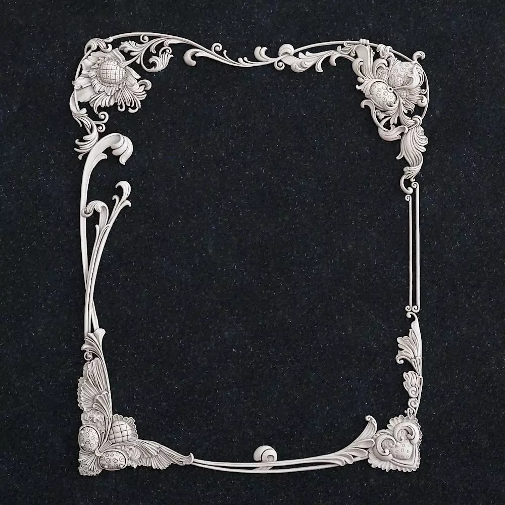 Mirror Picture frame 3D print model_0