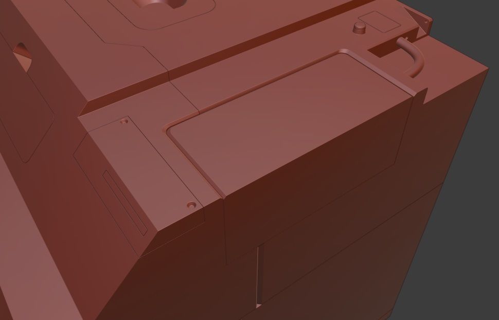 Sci-fi model printer 3D model_9