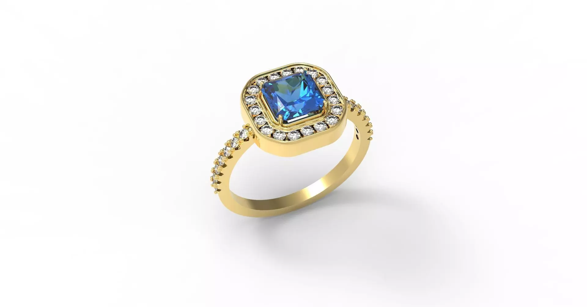 Engagement Ring 3D print model_0