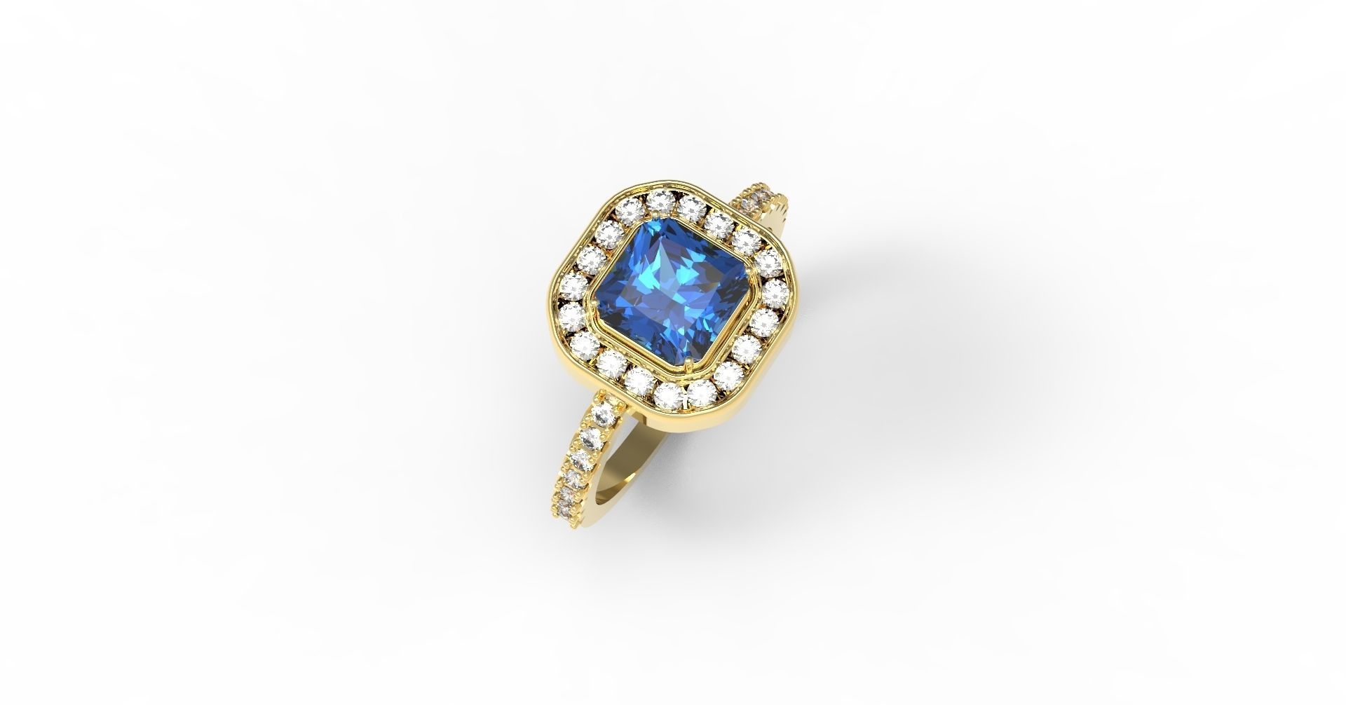 Engagement Ring 3D print model_10