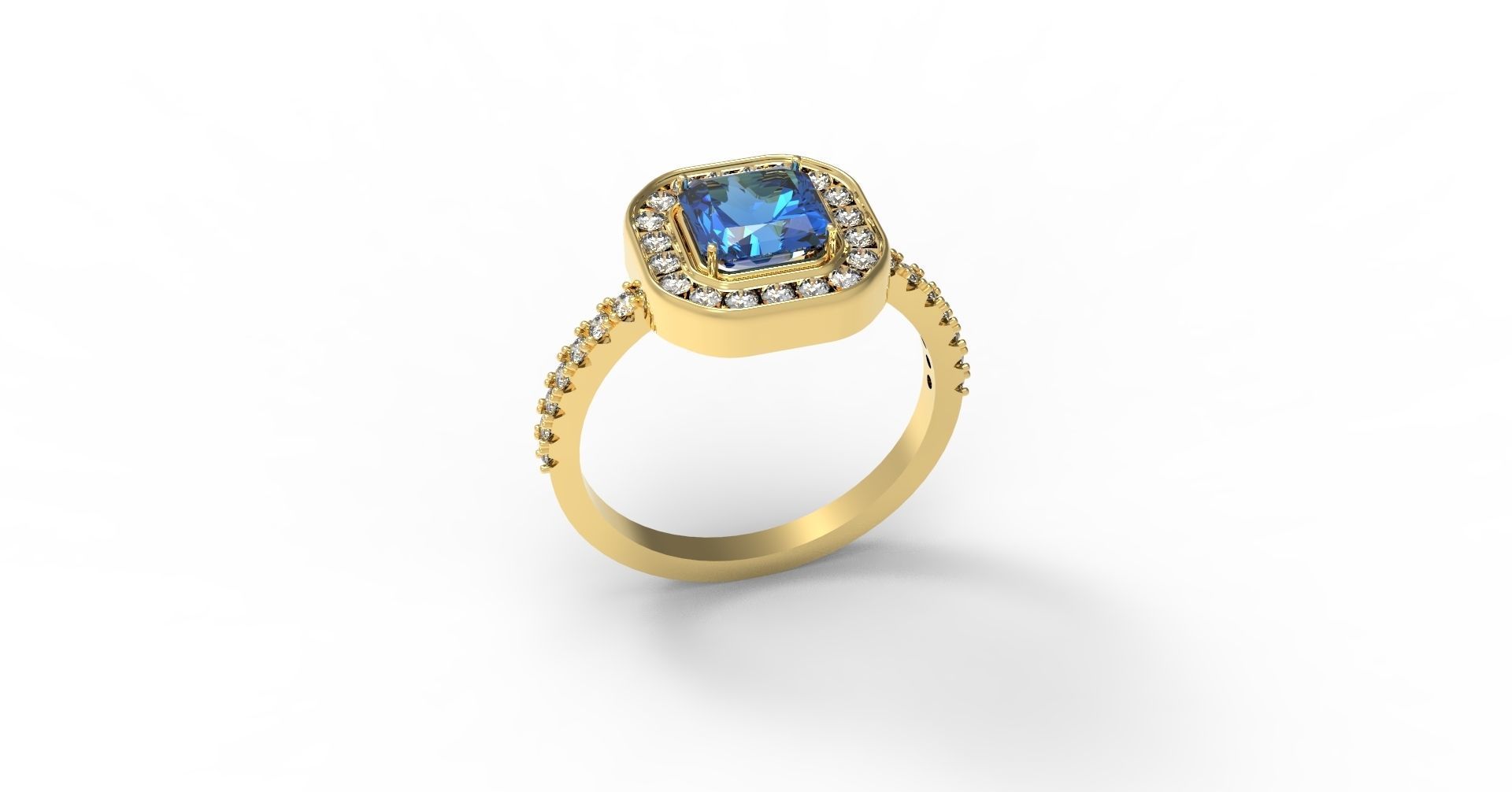Engagement Ring 3D print model_5