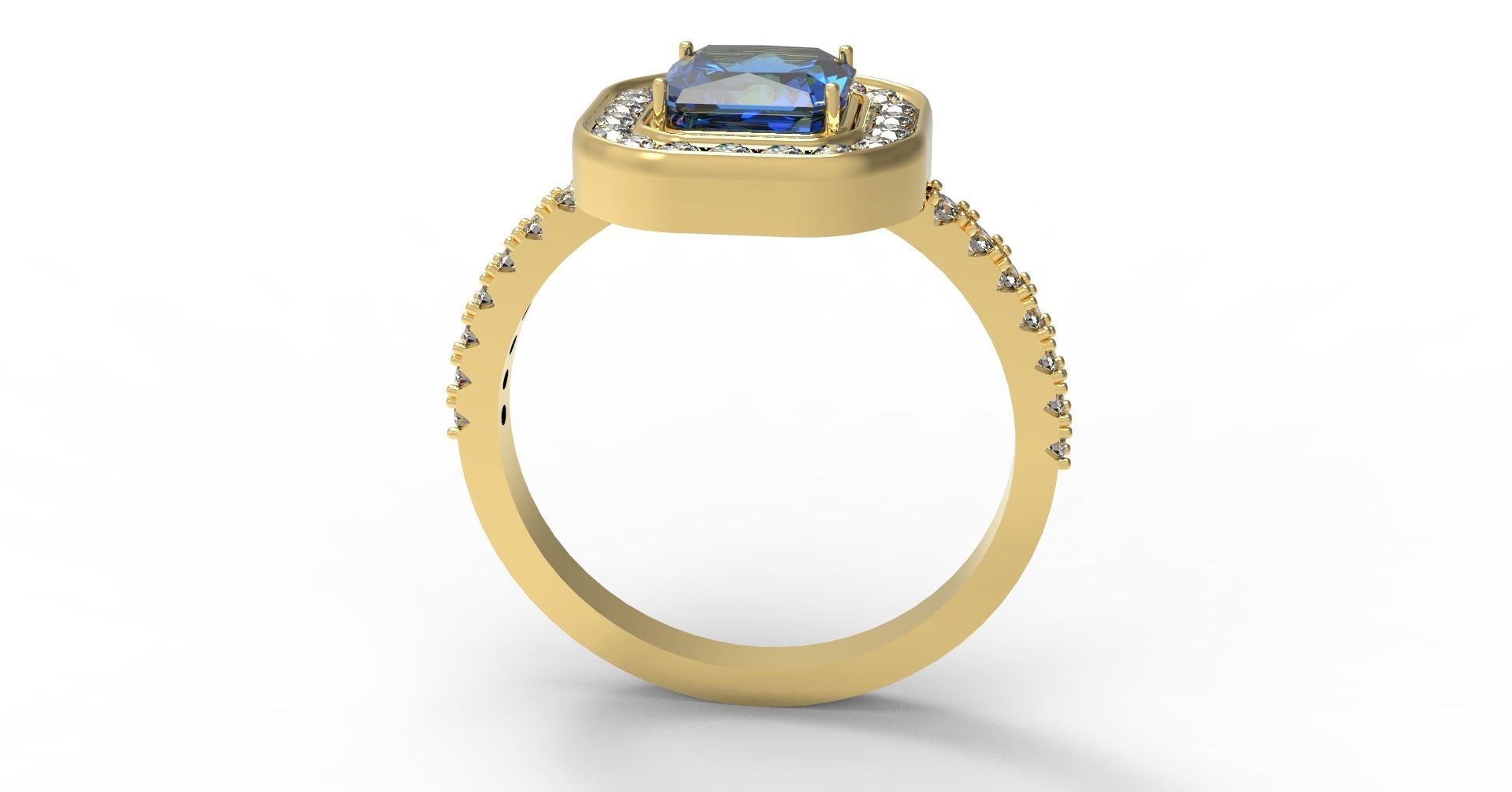 Engagement Ring 3D print model_12