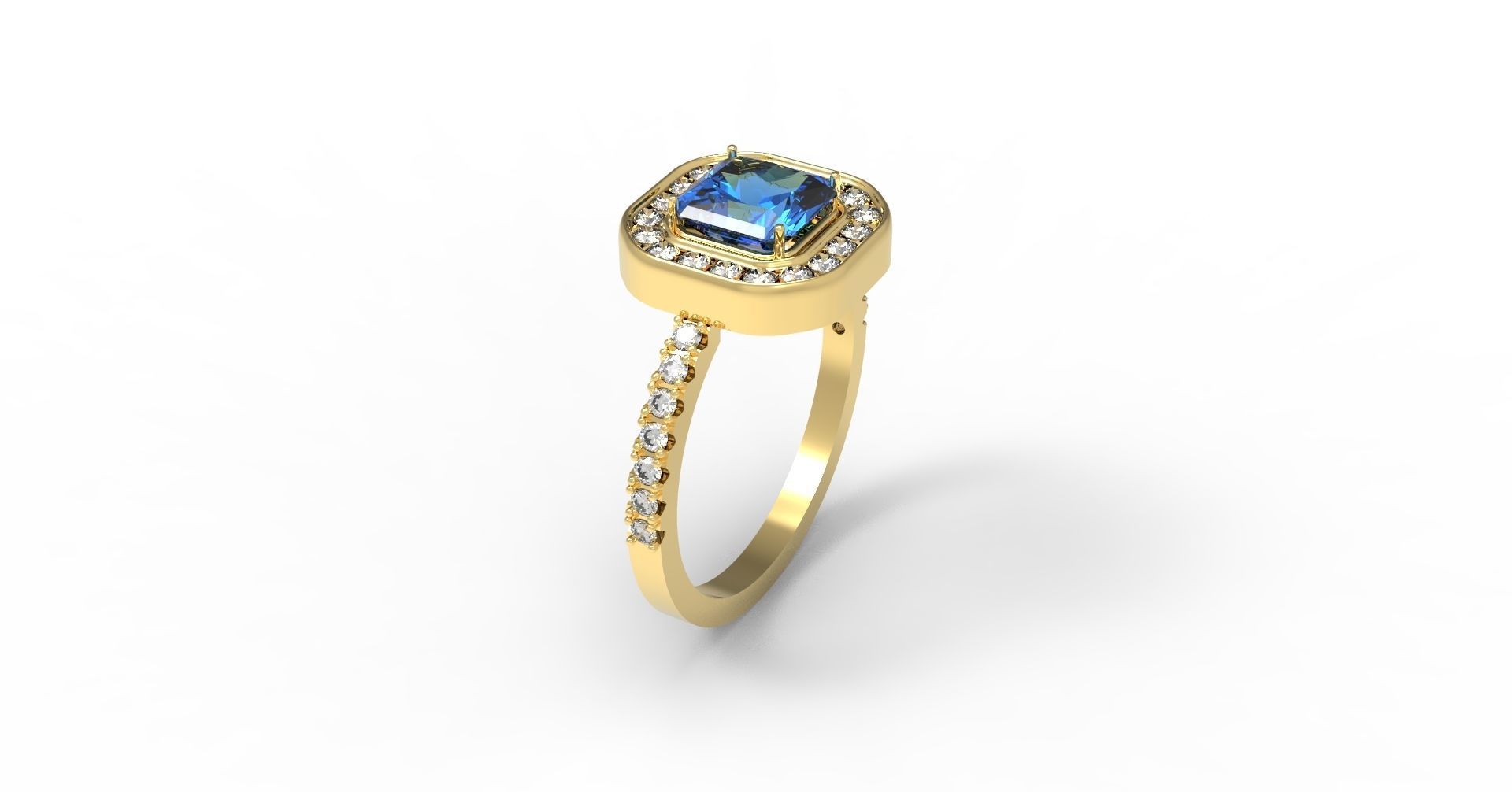 Engagement Ring 3D print model_9