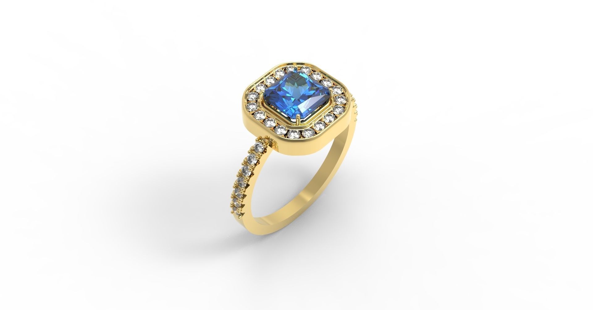 Engagement Ring 3D print model_4