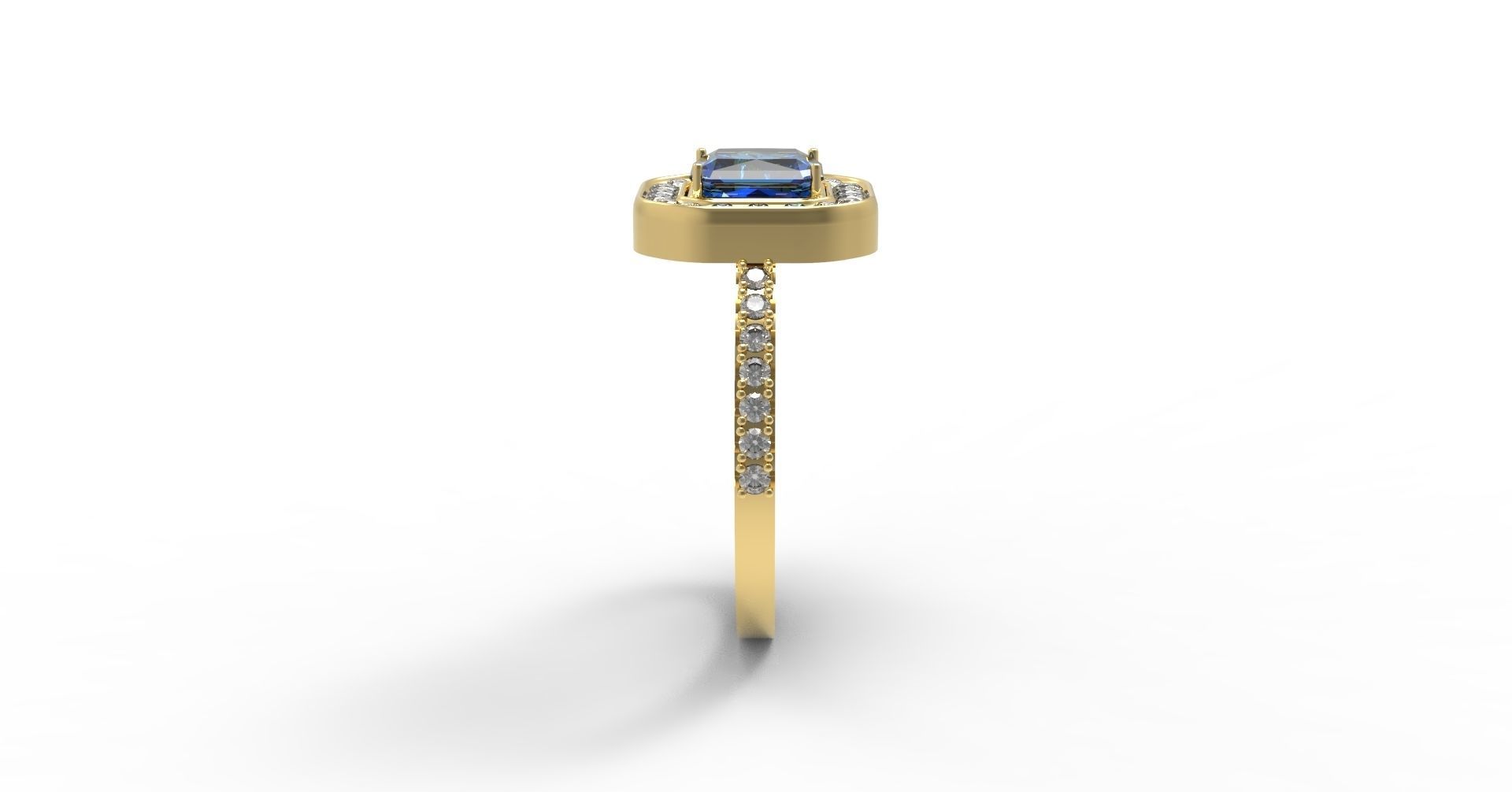 Engagement Ring 3D print model_3