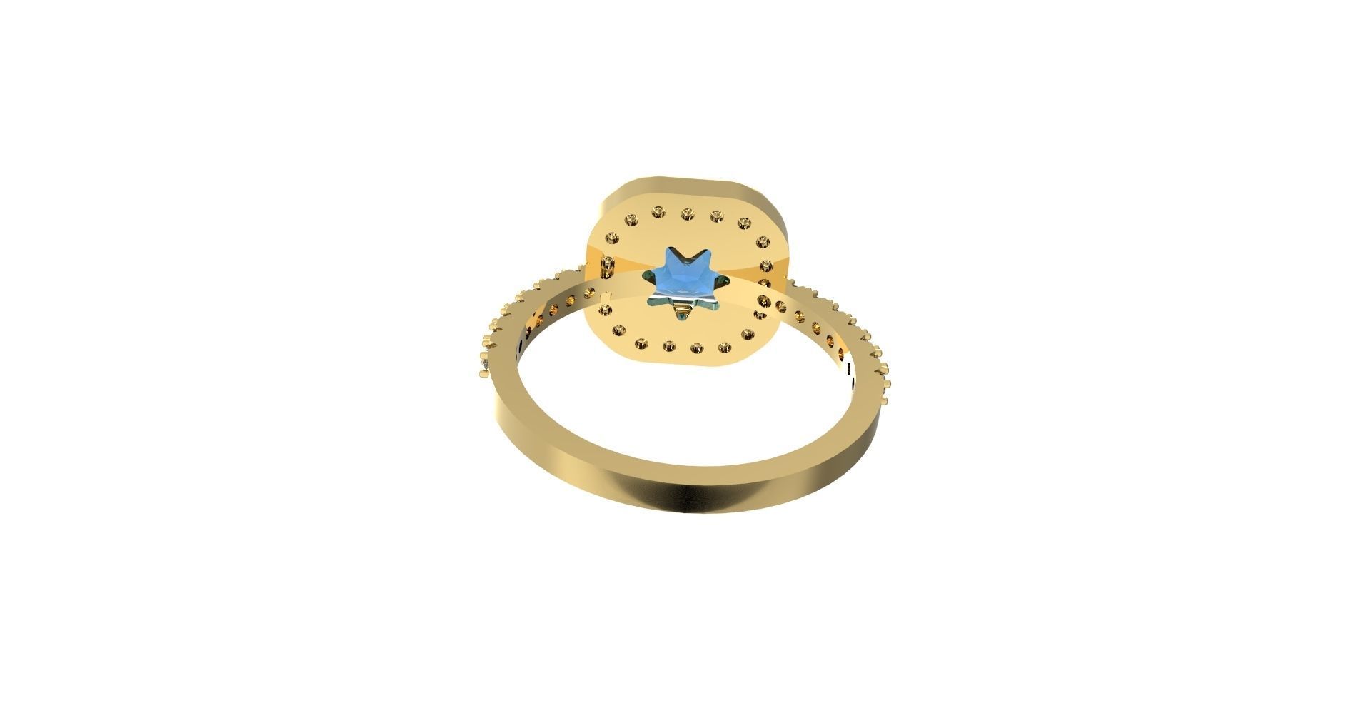 Engagement Ring 3D print model_6